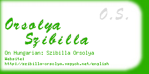 orsolya szibilla business card